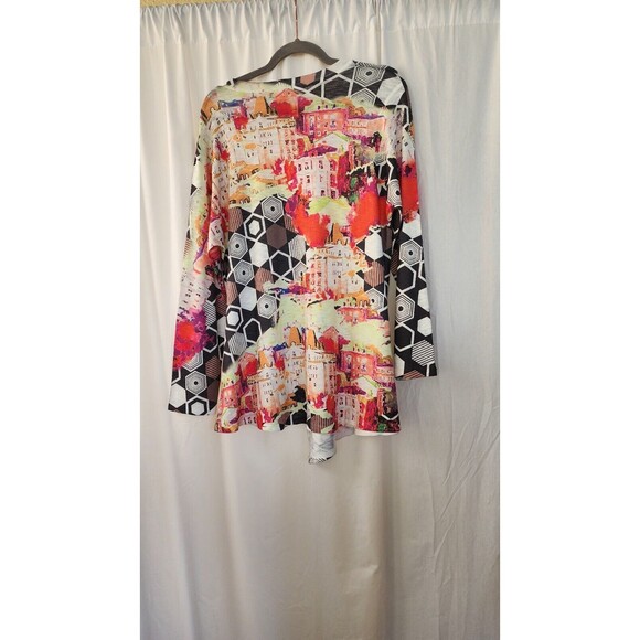 Colorful Abstract Print Women's Sweater - Picture 7 of 7